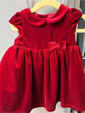 H&M Deep Burgundy Velvet Baby Dress